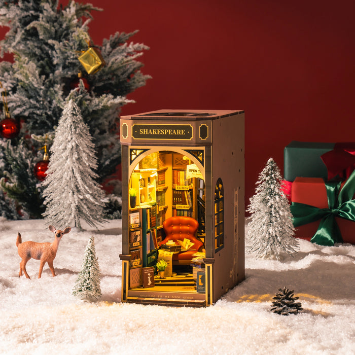 Kit de construction en bois Book Nook – Librairie 