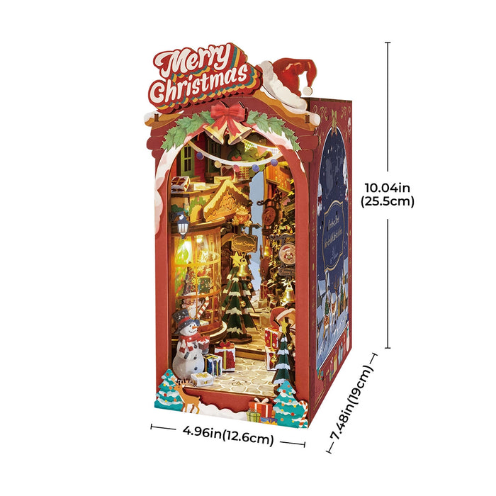 Kit di costruzione in legno Book Nook – Strada di Natale 