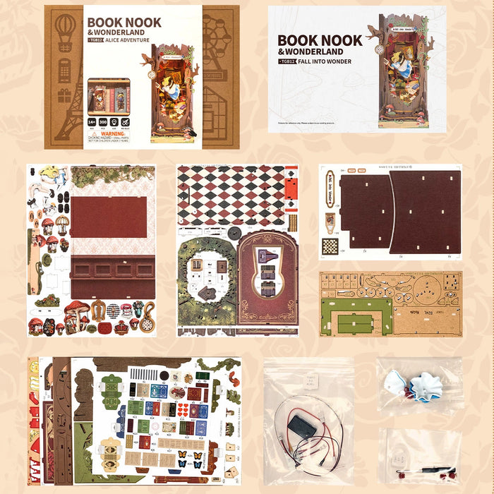 Book Nook Wood Kit – Fall into Wonderland 