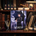 Wednesday Addams ring binder, front view with four-ring mechanism