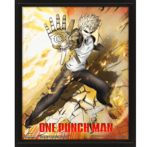 One Punch Man 3D-Wandbild Saitama und Genos