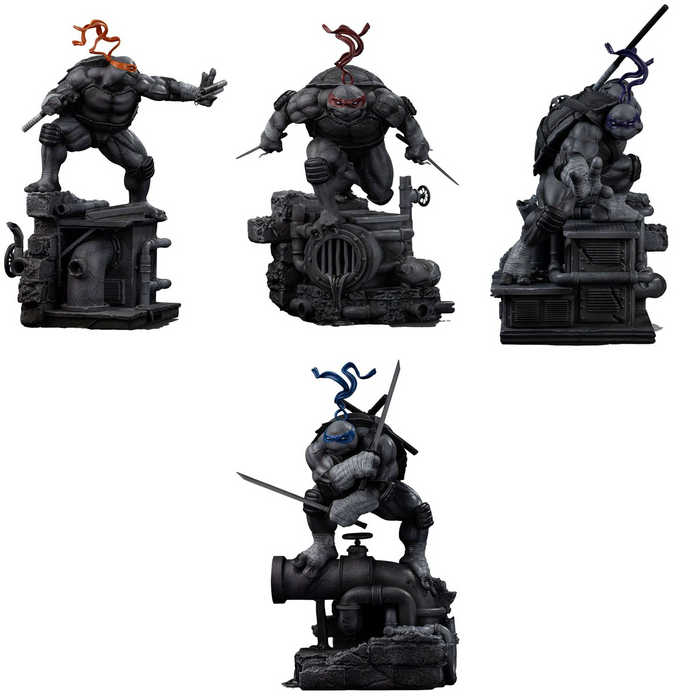 Statua Teenage Mutant Ninja Turtles Art Scale 1/10 Black and White: tutte le varianti
