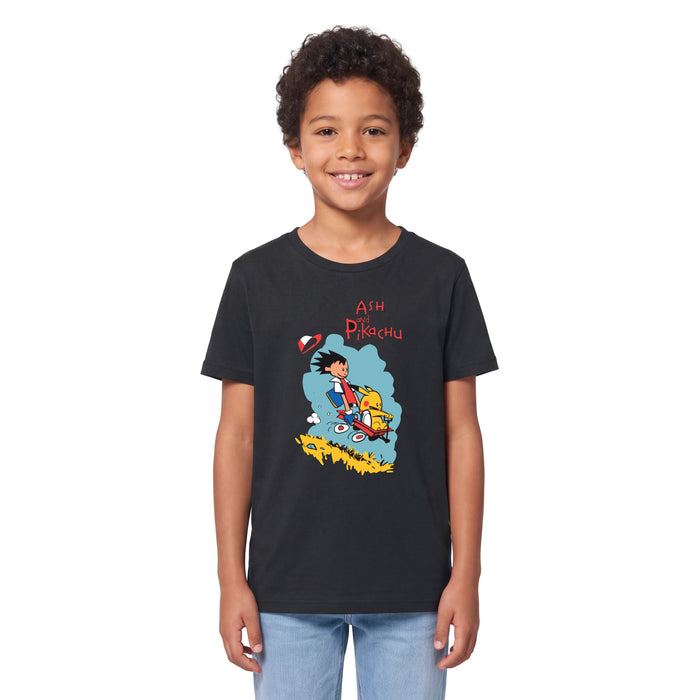Ash and Pikachu - Kindershirt Model Junge 1