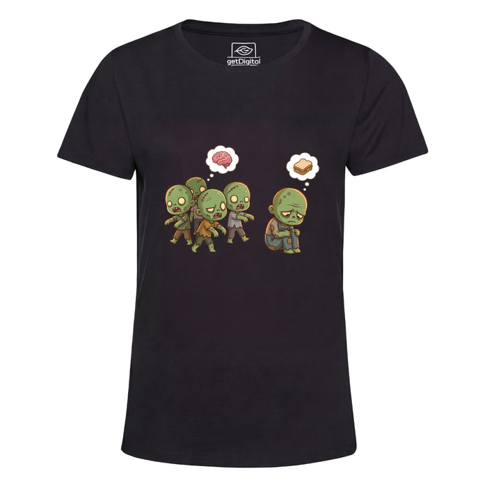 Zombie Vegetarian - Front view Girlie Black