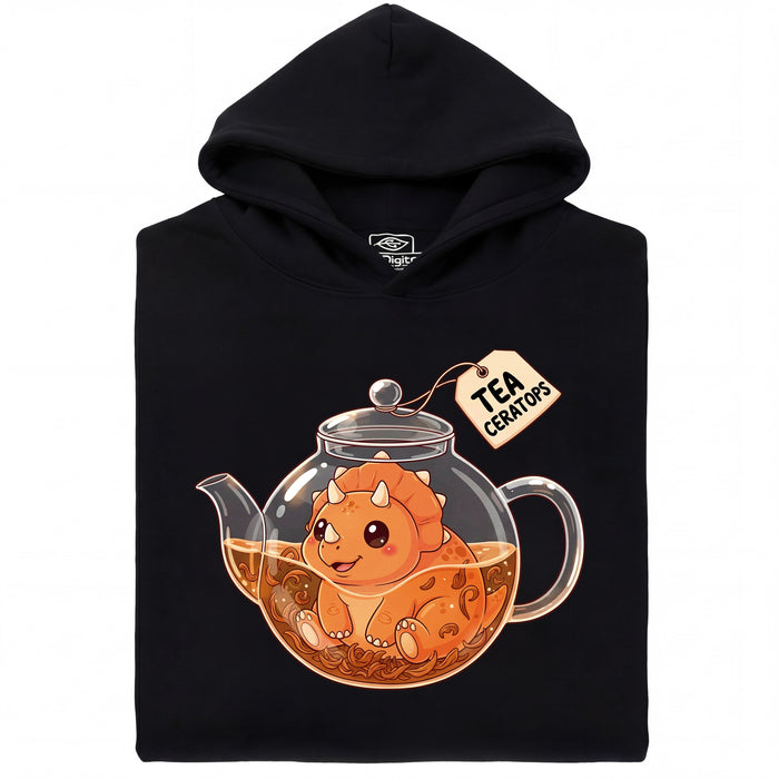Tea-Ceratops - Hoofdweergave Hoodie Zwart
