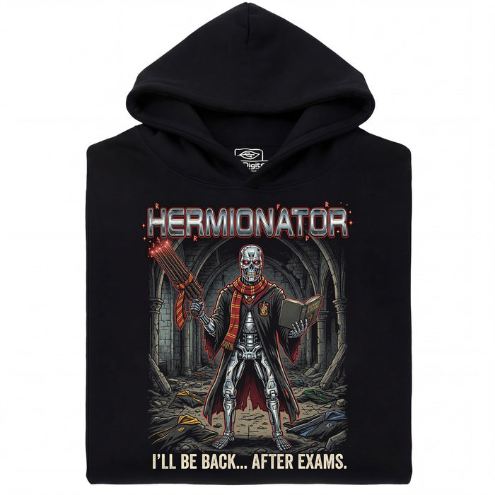 Hermionator - Hoofdaanzicht Hoodie Zwart