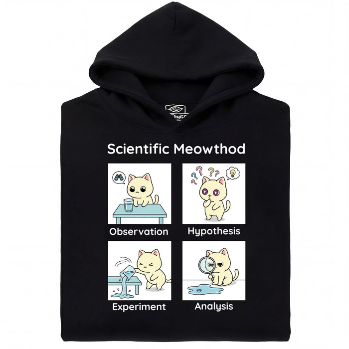 Scientific Meowthod - Vista principal Sudadera Negro