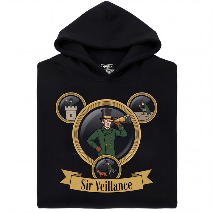 Sir Veillance - Vista principale Hoodie Nero
