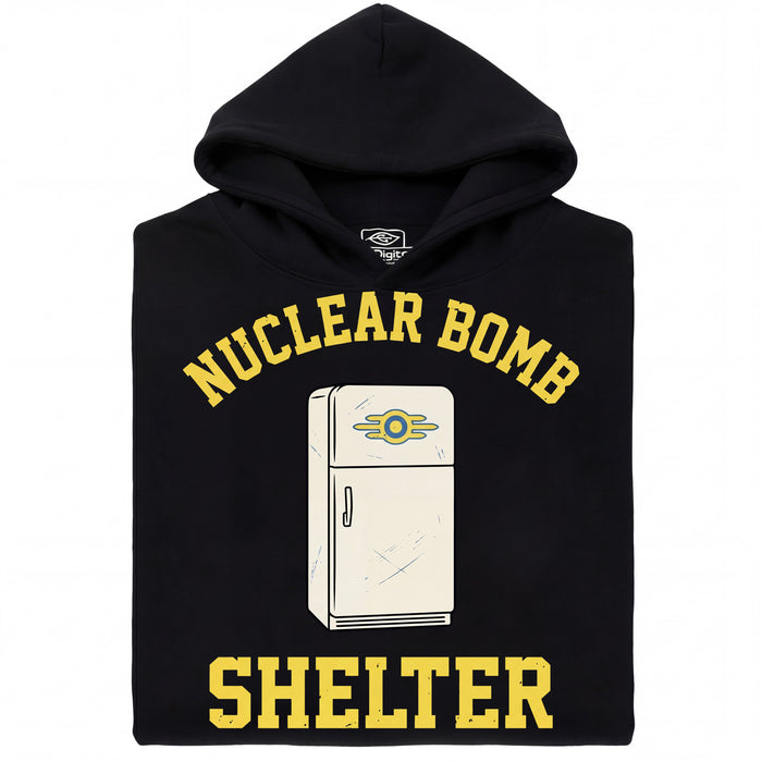 Nuclear Bomb Shelter Refrigerator - Main View Hoodie Black