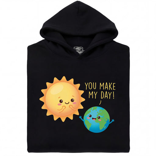 You Make My Day - Hauptansicht Hoodie Schwarz