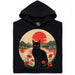 Sunset Cat  - Vista principal Sudadera Negra