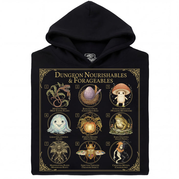 Dungeon Nourishables - Hoofdweergave Hoodie Zwart
