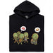 Zombie Vegetarian - Front view Hoodie Black