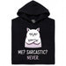 Definitely not sarcasm - Hoofdweergave Hoodie Zwart