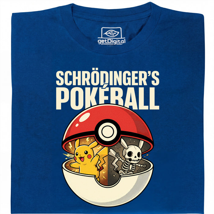 Schrödinger's Ball - Hoofdweergave T-Shirt Blauw
