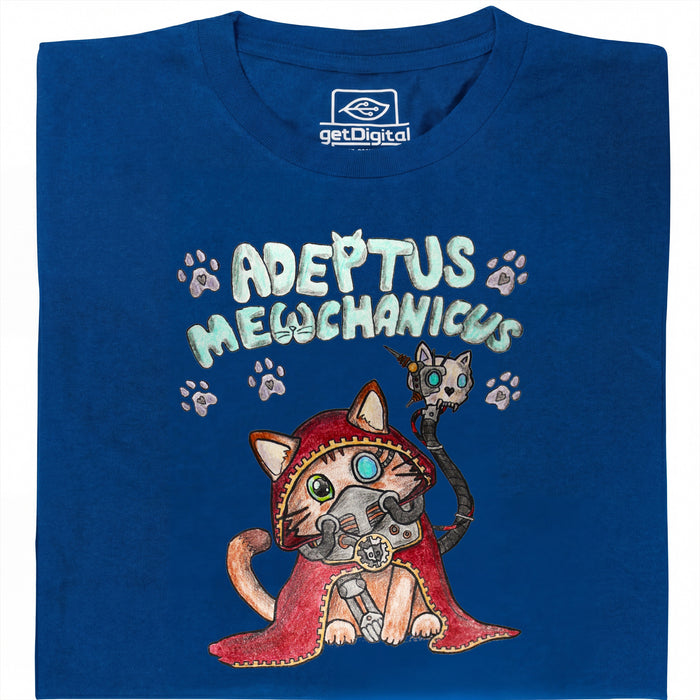 Adeptus Meowchanicus - Front view T-Shirt Blue