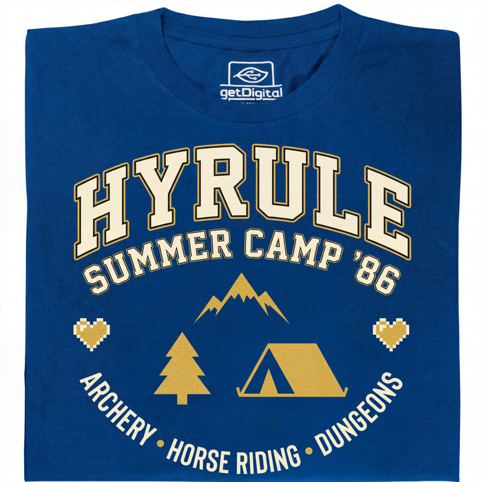 Hyrule Summer Camp - Vista frontale T-shirt Blu