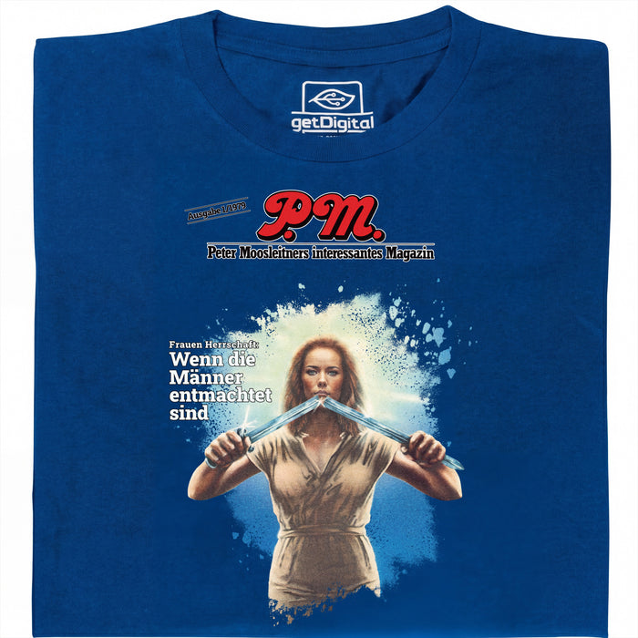P.M. Magazine 1/1979 Vrouwen Heerschappij - Hoofdweergave T-Shirt Blauw