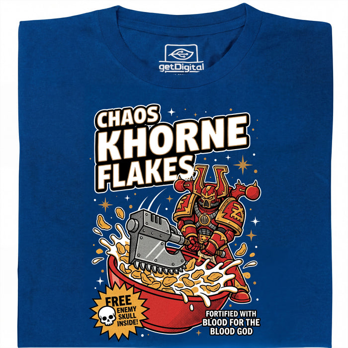 Chaos Khorne Flakes - Main view T-Shirt Blue