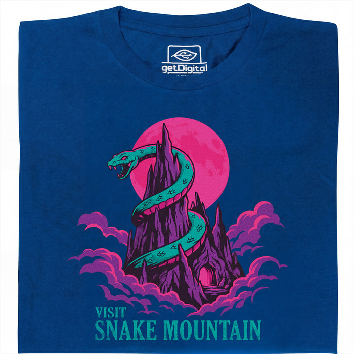 Visit Snake Mountain - Main view T-shirt Blue