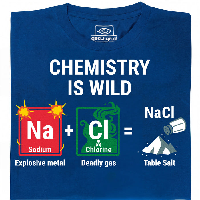 Chemistry Is Wild - Vooraanzicht T-shirt Blauw