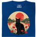Sunset Cat  - Vista principal Camiseta Azul