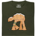 Galleta Tropezadora - Caminante de Jengibre en Guirnalda - Vista Principal Camiseta Verde Oscuro