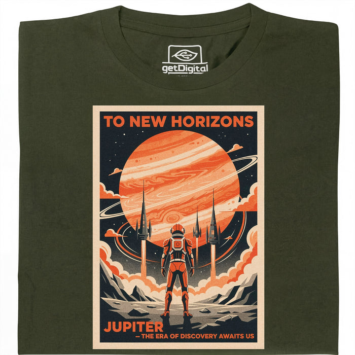To New Horizons - Vista principale T-shirt Verde scuro