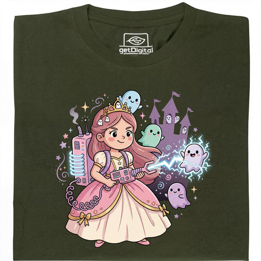 Nerdy Princess & The Glitter Ghosts  - Hauptansicht T-Shirt Dunkelgrün