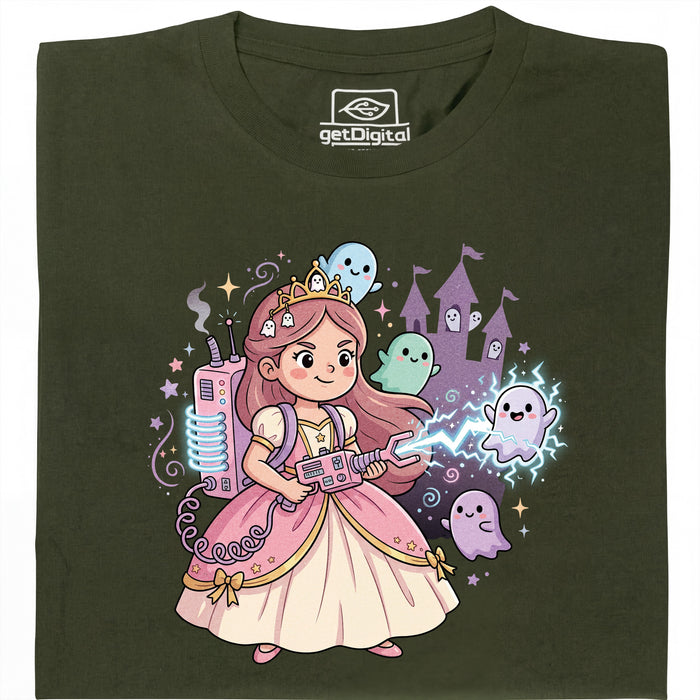 Nerdy Princess &amp; The Glitter Ghosts - Main view T-Shirt Dark Green