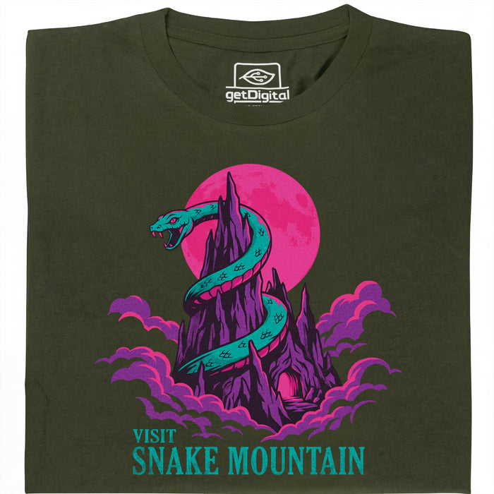 Visit Snake Mountain - Main view T-shirt Dark Green