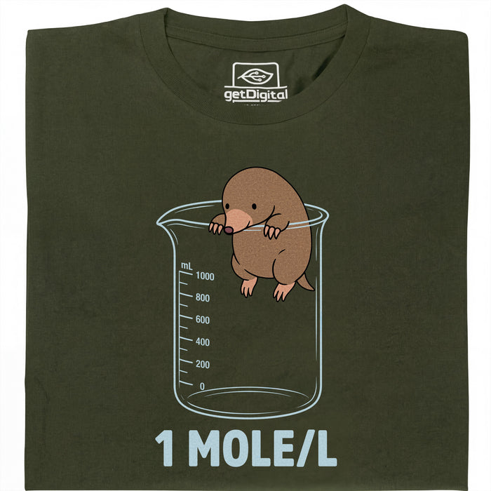One Mole per Liter - Vue principale T-Shirt Vert Foncé