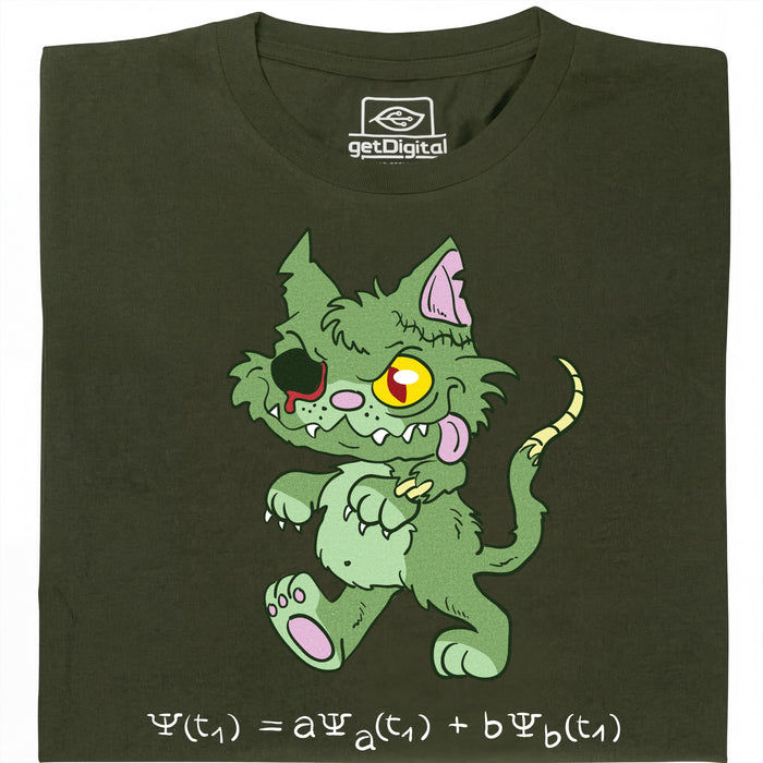 Schrödinger's Cat - Zombie Edition - Main view T-Shirt Dark Green