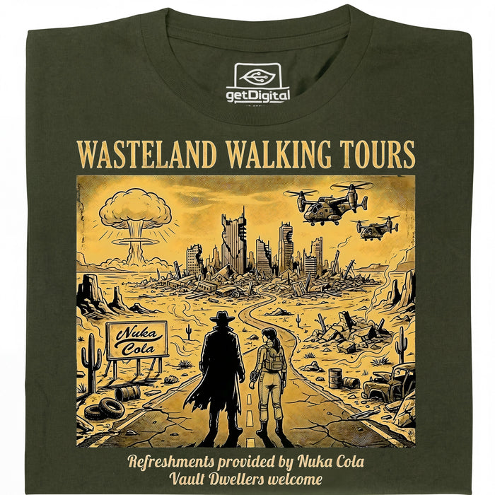 Wasteland Walking Tours - Main view T-Shirt Dark Green
