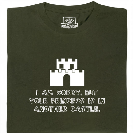 I Am Sorry, But Your Princess Is In Another Castle - Vista principal Camiseta Verde Oscuro