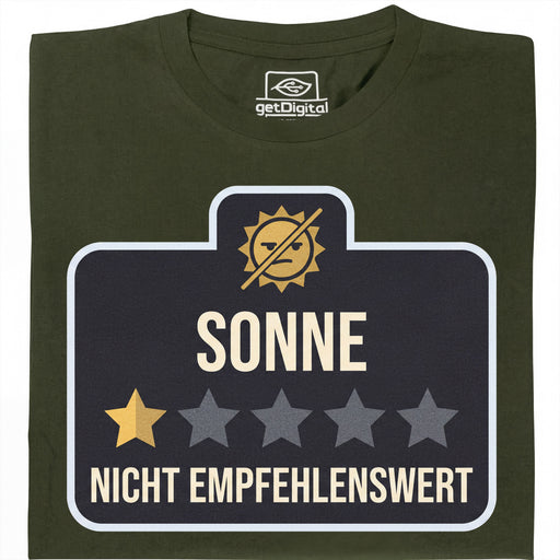 Sol - No Recomendado - Vista Principal Camiseta Verde Oscuro