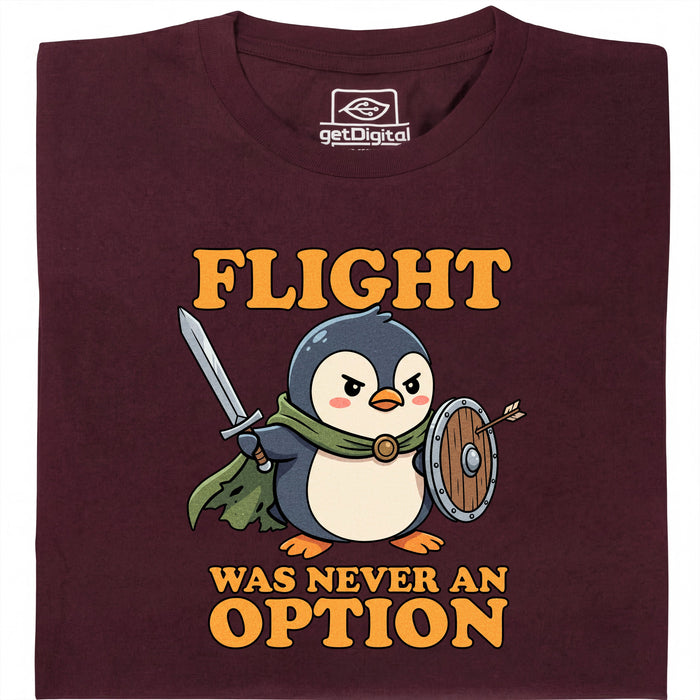 Pingouin Inébranlable - Vue principale T-Shirt Rouge Foncé