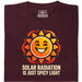 Solar Radiation Is Just Spicy Light - Vue principale T-shirt Rouge Foncé