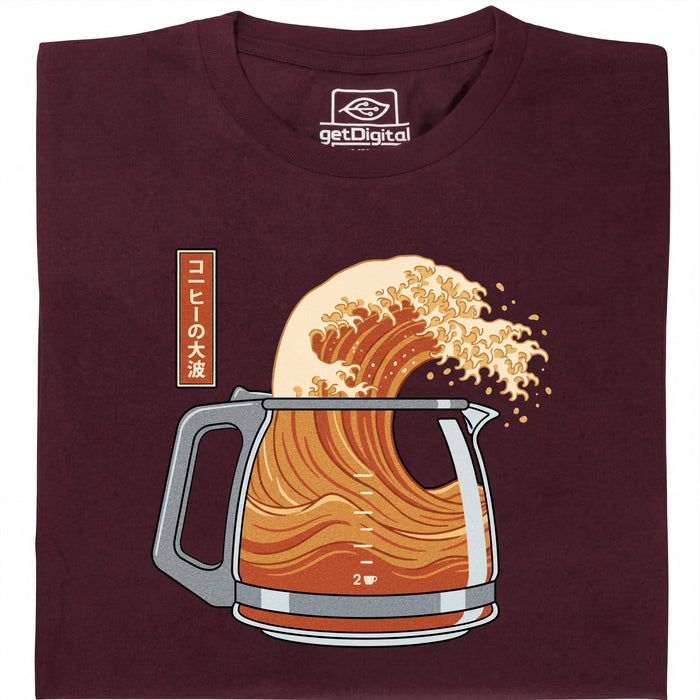 The Great Brew - Vista frontale maglietta rosso scuro