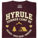 Hyrule Summer Camp - Vista frontale T-shirt Rosso Scuro