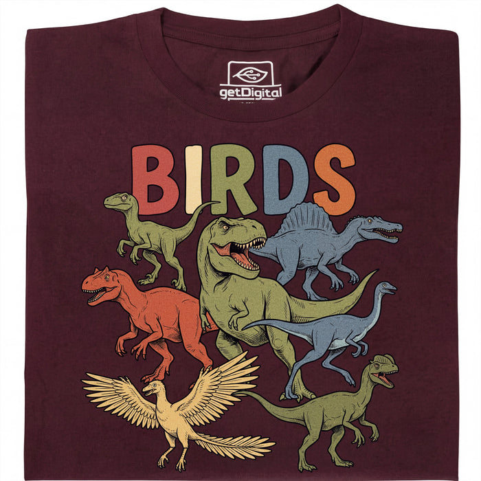 BIRDS - Front view T-Shirt Dark Red