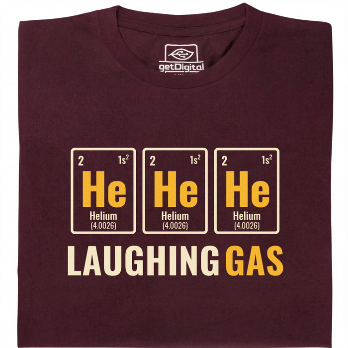 Gas Esilarante - Fronte T-Shirt Rosso Scuro