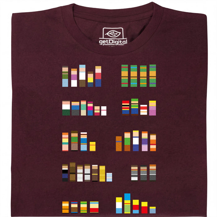 Pixel Legends of TV - Main view T-Shirt Dark Red