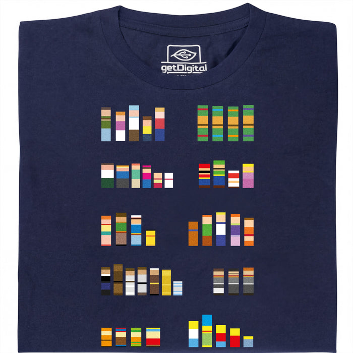 Pixel Legends of TV - Main view T-Shirt Navy Blue