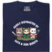 Cats &amp; Sidequests - Vista principale T-Shirt Blu Navy