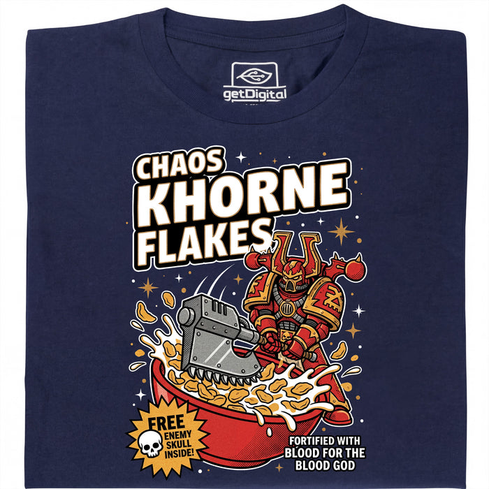 Chaos Khorne Flakes - Main view T-Shirt Navy Blue