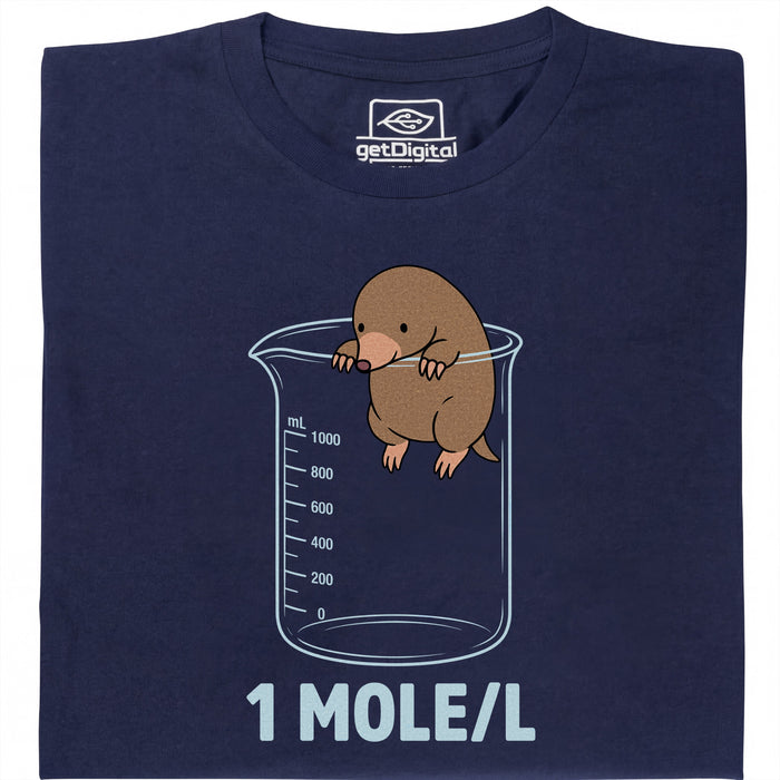 One Mole per Liter - Vue principale T-Shirt Bleu Marine