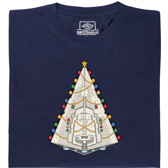 Distruttore di Alberi - Natale secondo il decreto imperiale - Vista Principale T-Shirt Blu Marino