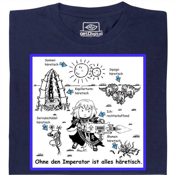 ¡Todo es Herético! - Vista Principal Camiseta Azul Marino