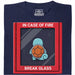 In Case of Fire - Break Glass - Vista principal Camiseta Azul Marino
